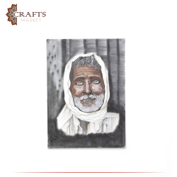 Hand Drawing An Old Man Design Wall Art