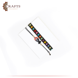 Handmade Multi Color Beads Women's Bracelet Set in Fish design, 2PCs