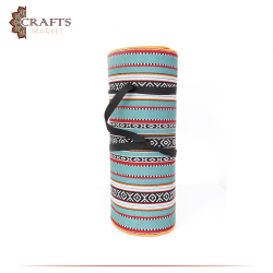 Handmade Turquoise Yoga Mat Sadu Fabric 