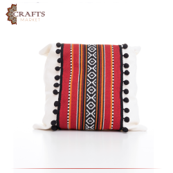 Handmade Red Sadu Set Pillow Cover 2 Pcs