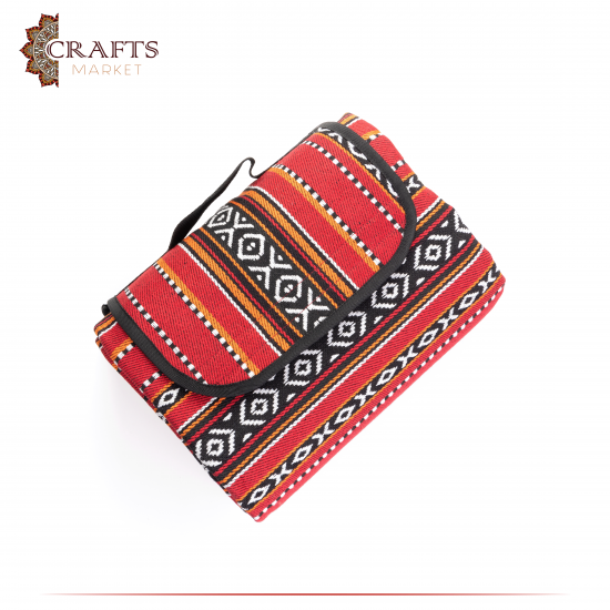 Handmade Red Patterned Roll-up Outdoor Mat Handmade Red Patterned Roll-up Outdoor Mat