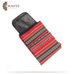 Handmade Red Patterned Roll-up Outdoor Mat