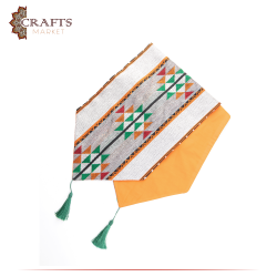 Handmade Multi-Color Patterned Table Runner in a Badia Design