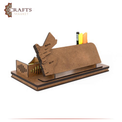 Handmade Brown Wooden Desk Organize