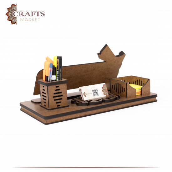 Handmade Brown Wooden Desk Organize Handmade Brown Wooden Desk Organize