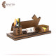 Handmade Brown Wooden Desk Organize Handmade Brown Wooden Desk Organize