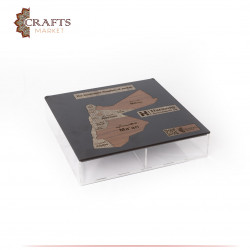 Handmade Acrylic & Wood Box with Jordan Map Design 