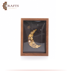 Handmade Duo Color Beads  Crescent Moon Design Wall Hanging