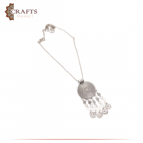 Handmade Silver Metal Women's Necklace Handmade Silver Metal Women's Necklace