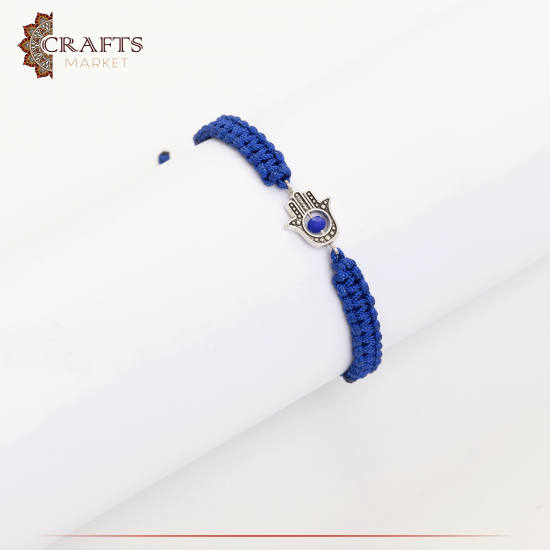Handmade Dark Blue Fabric Bracelet Handmade Dark Blue Fabric Bracelet