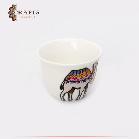 Plain coffee cup with camel drawing Plain coffee cup with camel drawing