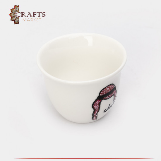 Plain coffee cup with a shemagh (jordan)