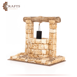 Handmade Beige Gypsum  Water Well  Design Table Decor 