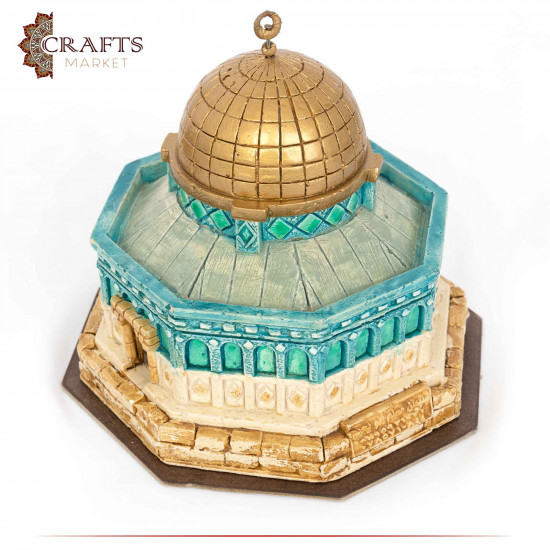 تمثال جبس مدعم مصنوع يدويًا لديكور المنزل بتصميم قبة الصخرة تمثال جبس مدعم مصنوع يدويًا لديكور المنزل بتصميم قبة الصخرة