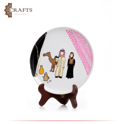 Handmade White Porcelain Plate  Bedouin Life  Design Table Decor 