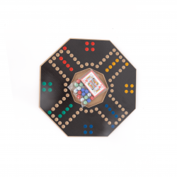 Hand-carved Burnt Brown Interactive Wooden Game, the Jackaroo 