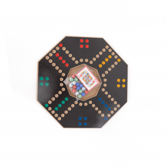 Hand-carved Burnt Brown Interactive Wooden Game, the Jackaroo 