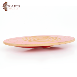 Hand-carved red wooden interactive game, Legs Balance game