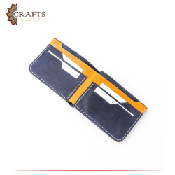 Handmade Due-Color Genuine Leather Men's Wallet 