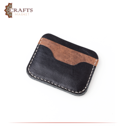 Handmade Due-Color Genuine Leather Men's Wallet 