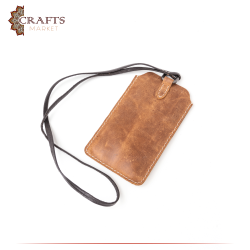 Handmade Tan Genuine Leather Phone Cover