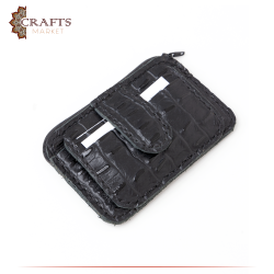 Handmade Black Genuine Leather Men's Wallet