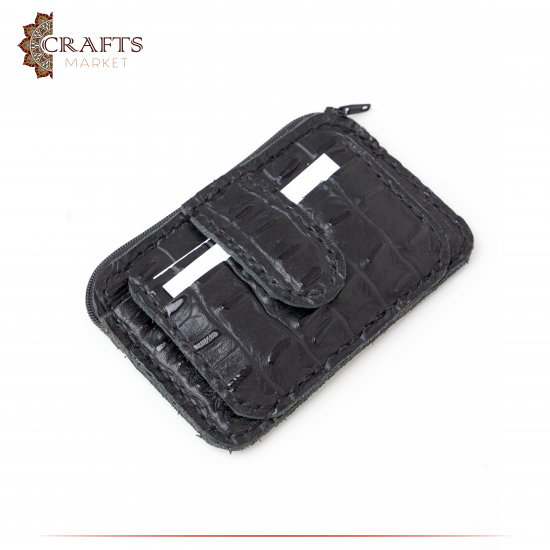 Handmade Black Genuine Leather Men's Wallet