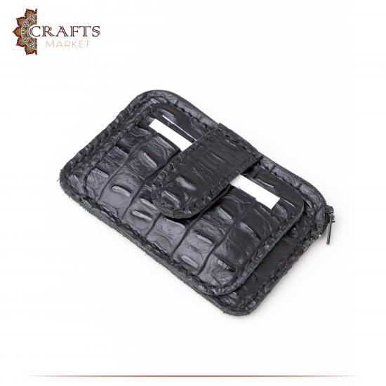 Handmade Black Genuine Leather Men's Wallet