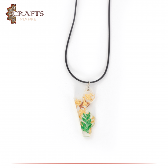 Handmade Women's Necklace in a Jordan Map Design Handmade Women's Necklace in a Jordan Map Design