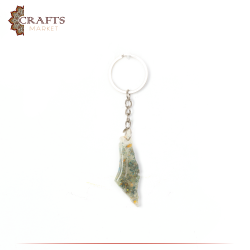 Handmade Resin Key Chain  in a Palestine Map Design 