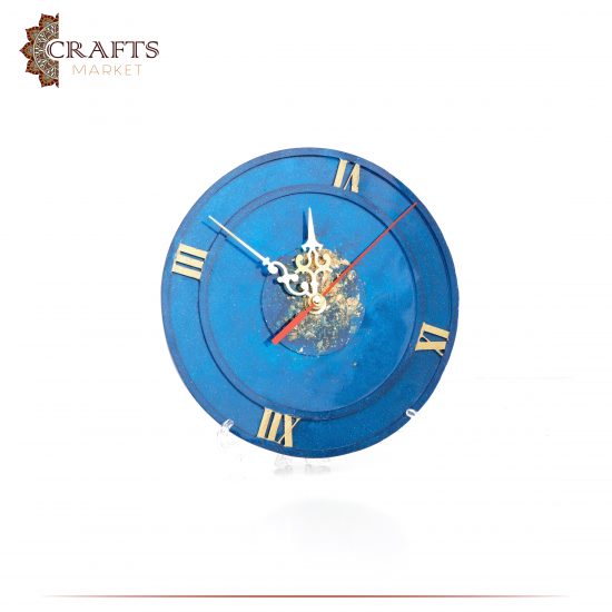 Handmade Navy Resin Desk Clock Handmade Navy Resin Desk Clock