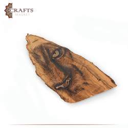 Pyrography Art wood wall decor with a Tiger  Design 