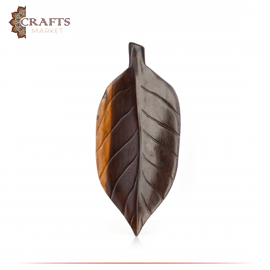 Hand-carved Wooden Plate Design Leaf Home Decor Hand-carved Wooden Plate Design Leaf Home Decor