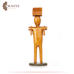 Hand-carved Wooden Hardships Of Life statue Home Decor