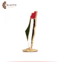 Handmade Multi-Color Resin Desk Wooden Palestine's map Decor