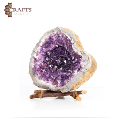 Handmade Multi-Color Wooden Resin Desk Decor Geode Rock Design