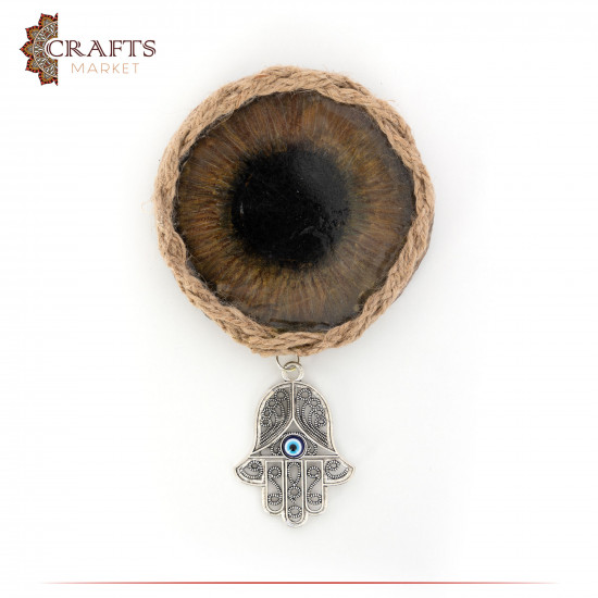 Hand-made Resin Wall Hanging with an Eye Design