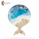 Handcrafted Resin & Wood Wall Art The Sea Design Handcrafted Resin & Wood Wall Art The Sea Design