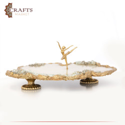 Handmade Resin & Glass Table Decor with a ballerina design