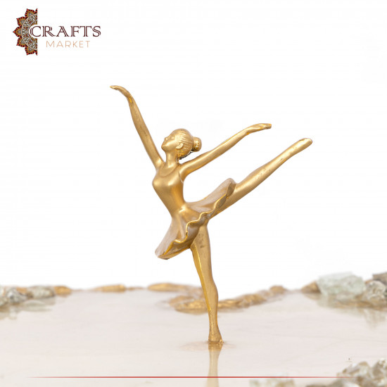Handmade Resin & Glass Table Decor with a ballerina design