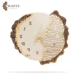 Handmade Multi-Color Wood & Resin Wall Clock