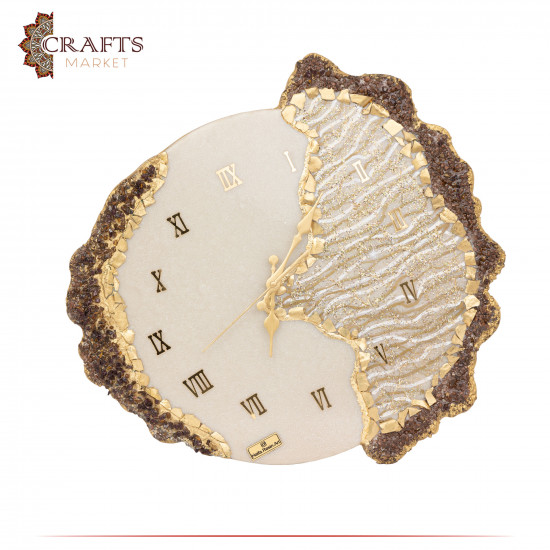 Handmade Multi-Color Wood & Resin Wall Clock Handmade Multi-Color Wood & Resin Wall Clock