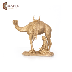 Hand-carved Resin Camel Statue Home Decor