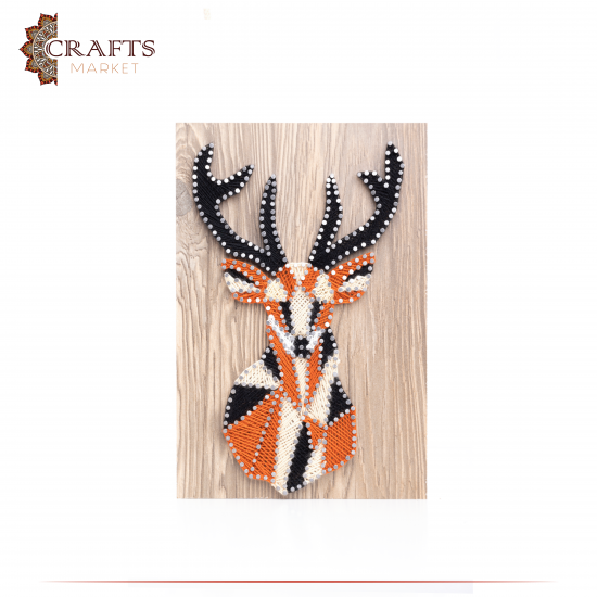 String Art Handmade Multi Color Deer Design String Art Handmade Multi Color Deer Design