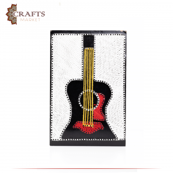 String Art Handmade Multi Color Guitar Design String Art Handmade Multi Color Guitar Design