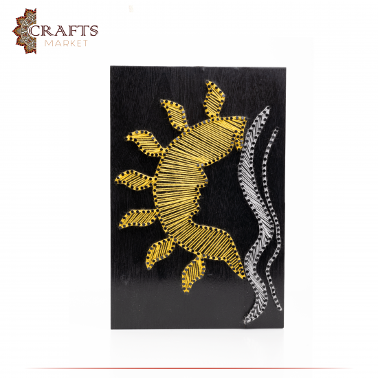 String Art Handmade Multi Color Sun Lady Design String Art Handmade Multi Color Sun Lady Design