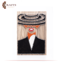 String Art Handmade Multi Color  Girl In Suit  Design 