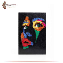 String Art Handmade Multi-Color  Colorful Girl's Face  Design 