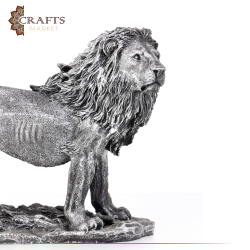 Hand Engraved Statue Silver Polyester  Lion  Design