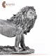 Hand Engraved Statue Silver Polyester Lion Design Hand Engraved Statue Silver Polyester Lion Design